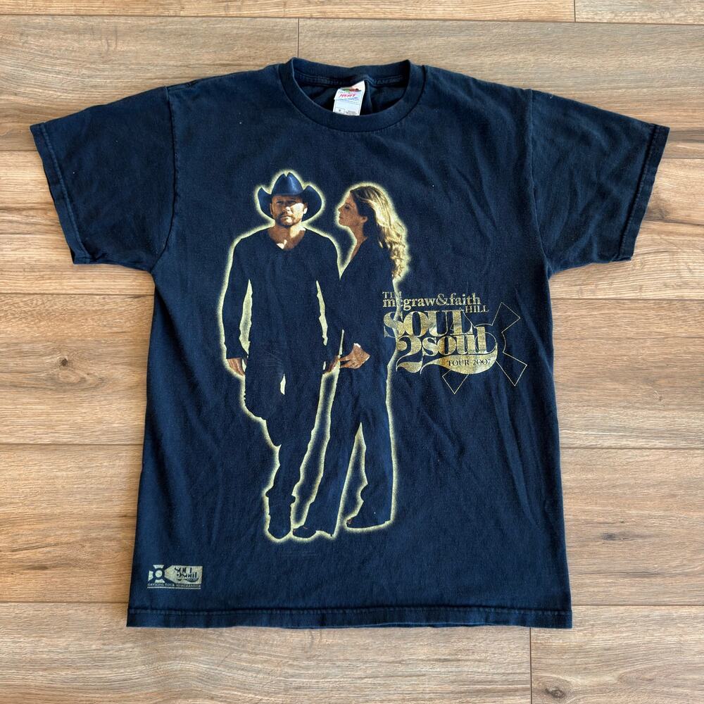 Vintage 2007 Tim McGraw Faith Hill Soul 2 Soul Tour Shirt M